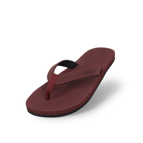 Women's Flip Flops - Burgundy