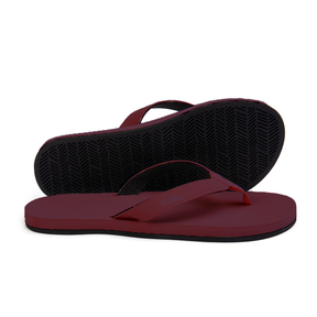 Men's Flip Flops - Burgundy