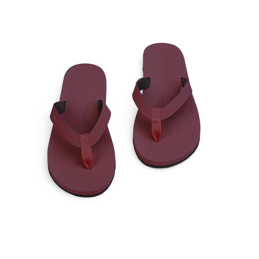 Men's Flip Flops - Burgundy