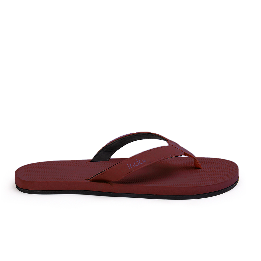 Men's Flip Flops - Burgundy