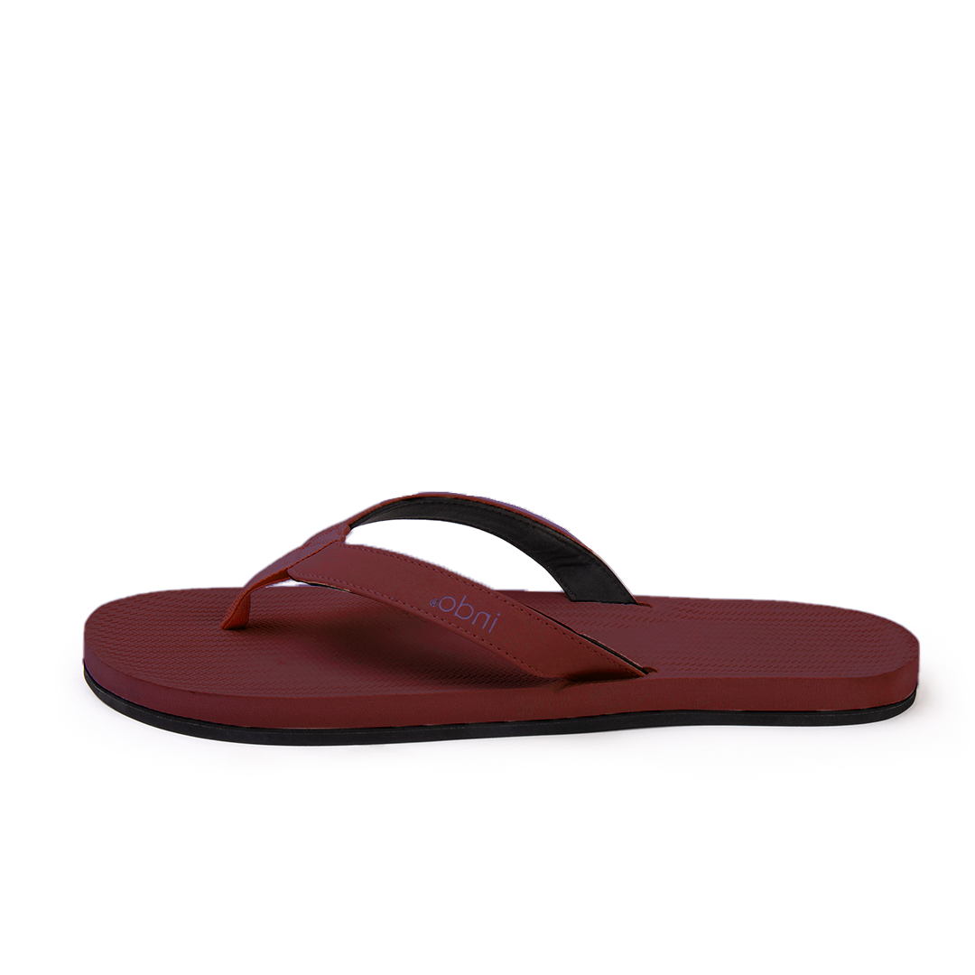 Women's Flip Flops - Burgundy